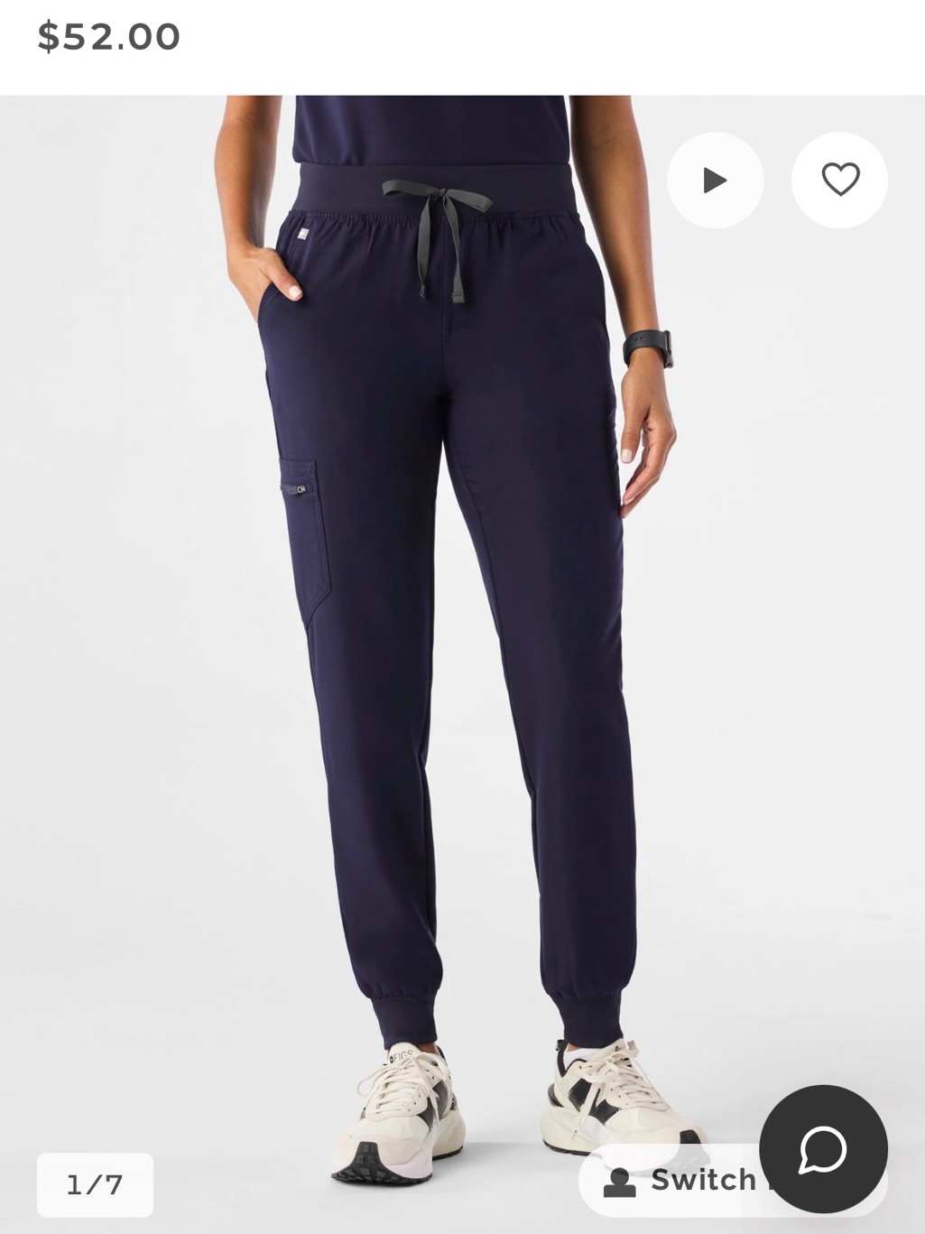 Figs Navy Drawstring Jogger Track Pants
